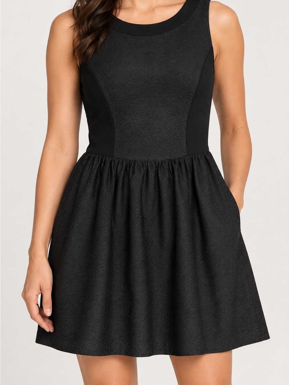 Vanessa Bruno Black Sleeveless Fit-and-Flare Dress size 0